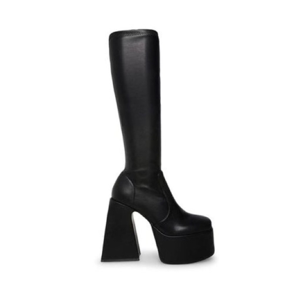 Steve Madden Platform Black Knee High Boots
